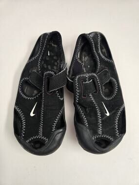 NIKE Sunray Protect Kids Water Shoes Black Toddler Size 10C Slip On Beach Pool